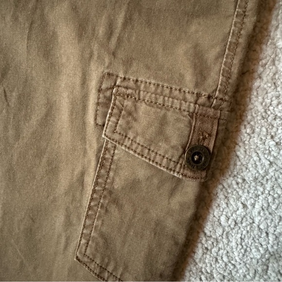 EDDIE BAUER ladies’ 14 cotton/spandex crops capris stretch ripstop bronze tan - Picture 6 of 6